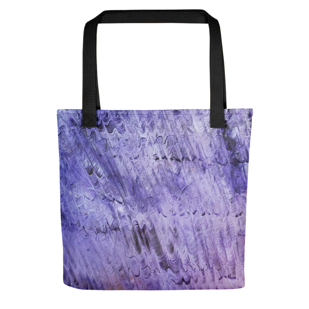 "Purple Mystery", 15"x15" Square Abstract Art Print Designer Tote Bag, Made in USA - alicechanartPurple Abstract Tote Bag,"Purple Mystery", 15"x15" Square Abstract Art Print Designer Cotton Tote Bag, Made in USA/ Europe/ Mexico