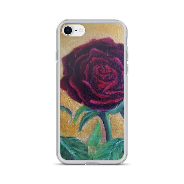 Red Roses in Gold Accent, 2015, Floral Print Designer iPhone Case-Made in USA - alicechanart