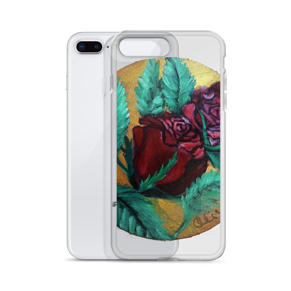 "Red Rose Series Part 1 in Gold",  iPhone 7/6/7+/ 6/6s/ X/XS/ XS Max/XR Case, Made in USA - alicechanart