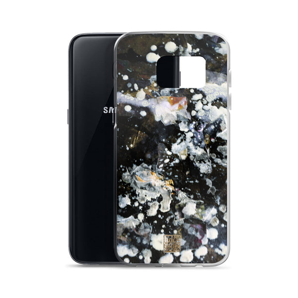 The Silver Galaxy of Life's Forces, Abstract Art Print Samsung Phone Case-Made in USA/ EU - alicechanart