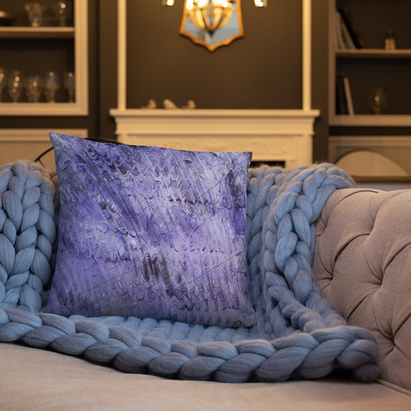 "Purple Mystery Pattern",  Abstract Modern Art Throw Toss Basic Pillow 18"x18"/ 20"x12", Made in USA - alicechanart