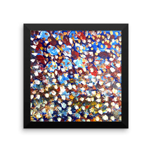 "Matrix Galaxy Dotted Painting", Framed Photo Paper Poster, Made in USA - alicechanart