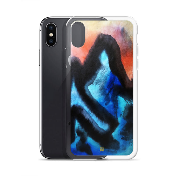Blue Mountain Asian Contemporary Art iPhone BPA-Free Clear Phone Case - Made in USA - alicechanart