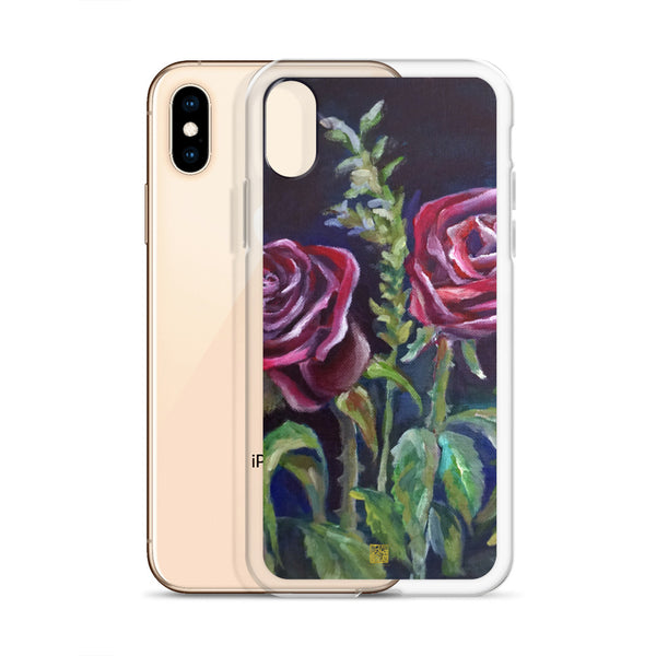 Summer Vampire Red Rose Floral  iPhone 7/6/7+/ 6 / 6s/ X/XS/ XS Max/XR Case, Made in USA - alicechanart