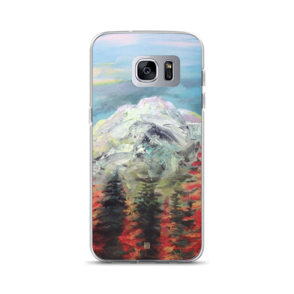 Mount Rainier in Blue Sky, Mountain Landscape Print, Samsung Case- Made in USA/ EU - alicechanart