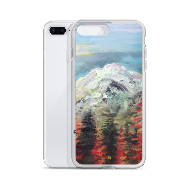 "Mount Rainier in Blue Sky", Landscape Mountain, iPhone Case, Made in USA - alicechanart