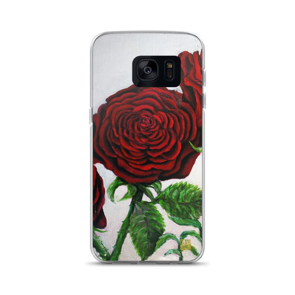 Romantic Red Roses, Samsung Galaxy S7, S7 Edge, S8, S8+, S9, S9+ Phone Case, Made in USA - alicechanart