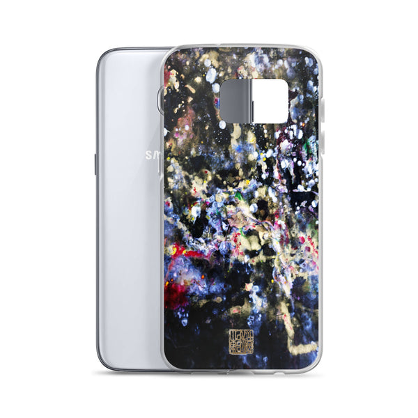 The Golden Galaxy of Life's Forces, Colorful Abstract Art Samsung Case- Made in USA/EU - alicechanart