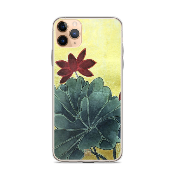 Lotus Floral iPhone Case, Eternally Blissful Flower iPhone 7/6/7+/ 6/6s/ X/XS/ XS Max/ XR/ 11/ 11 Pro/ 11 Pro Max Phone Case, Made in USA/EU