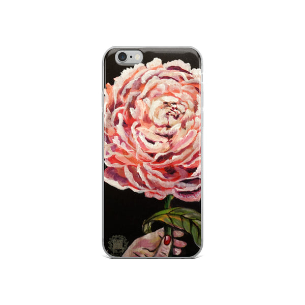 Pink Chinese Peonies Floral Print Premium iPhone Case- Made in USA/ EU - alicechanartPink Chinese Peonies Phone Case, Floral Print, iPhone 7/6/7+/ 6/6s/ X/XS/ XS Max/ XR 11/ 11 Pro/ 11 Pro Max Cell Phone Case, Made in USA/ EU